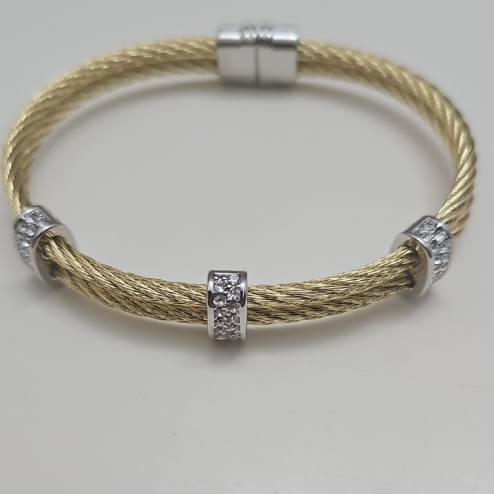 Elegant Gold and Silver Bracelet